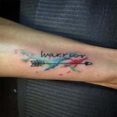 236x236 Utterly Beautiful Watercolor Tattoos We Love Tattoos On - Watercolor Arrow Tattoo