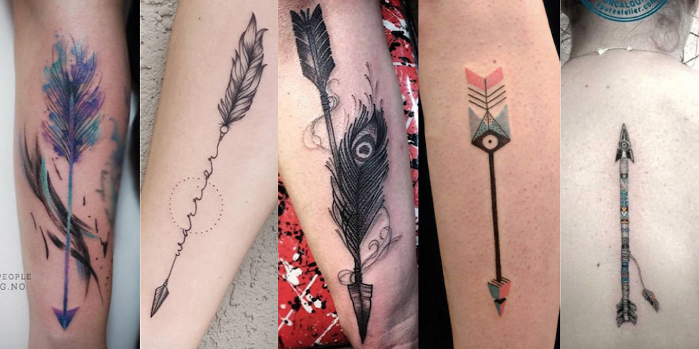 980x490 43 Amazing Arrow Tattoo Designs For Men And Women - Watercolor Arrow Tattoo