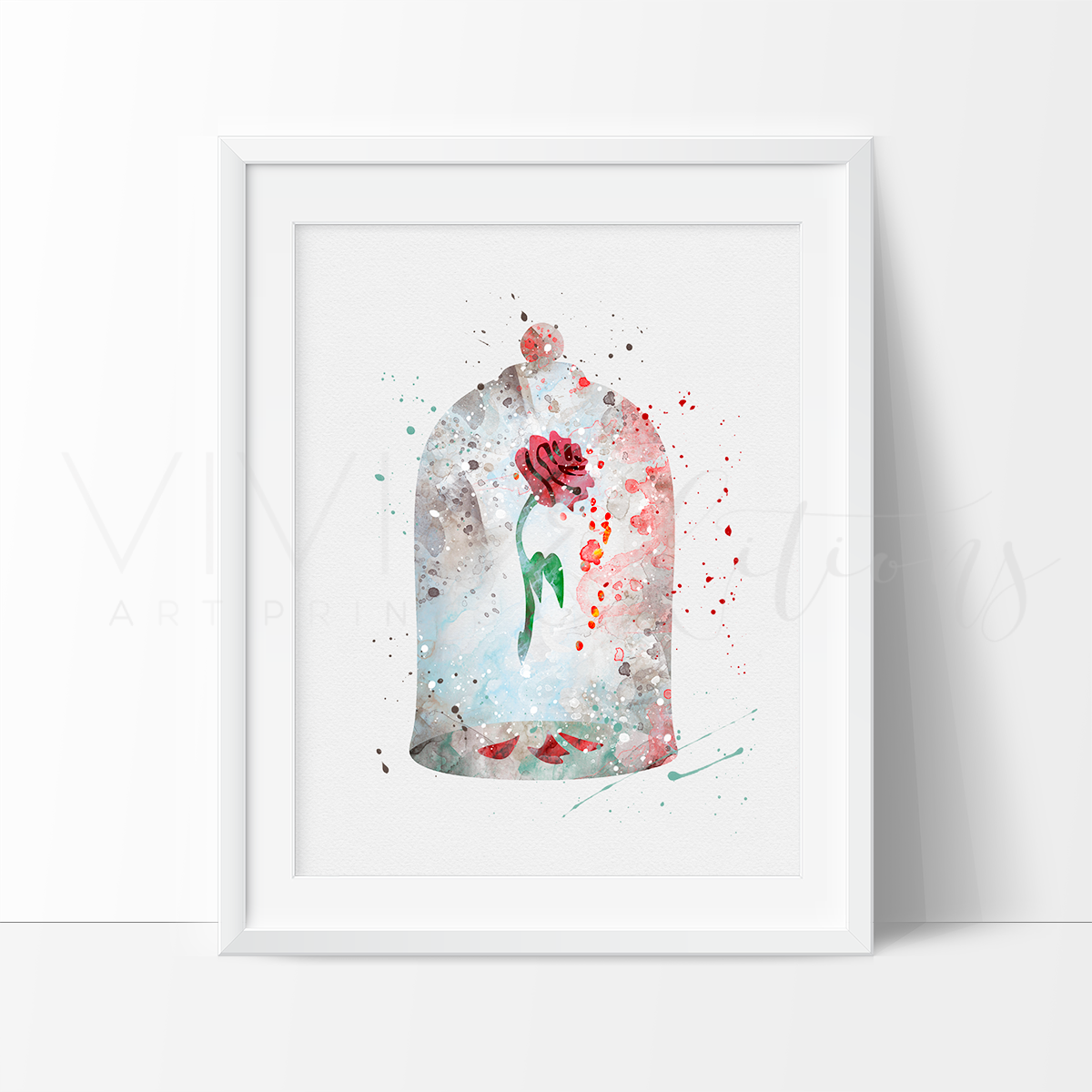 1200x1200 Cursed Rose, Beauty And The Beast Watercolor Art - Watercolor Art