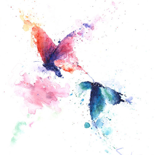 500x500 Koi Watercolor Print Watercolor Animal Paintings - Watercolor Art