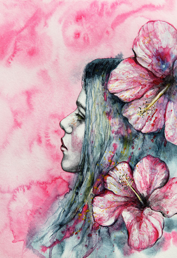 600x874 Watercolor Art By Nika Akin - Watercolor Art