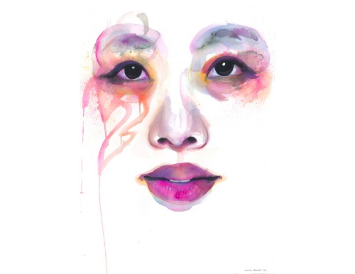 500x386 In Your Face Watercolor Artist Marion Bolognesi - Watercolor Art Face
