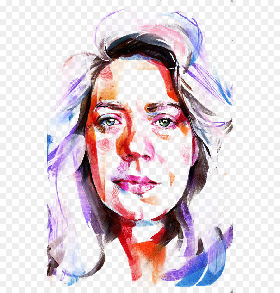 900x940 Portrait Watercolor Painting Drawing Illustration - Watercolor Art Face