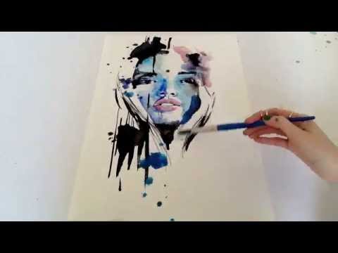 480x360 Quick Watercolour Painting - Watercolor Art Face