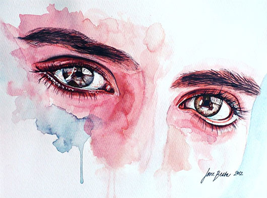 530x394 Runny Paints Modern Watercolor Portraits The Jotform Blog - Watercolor Art Face