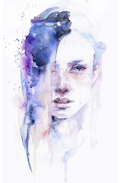 400x600 The Water Workshop Iby Agnes Cecile Watercolor - Watercolor Art Face