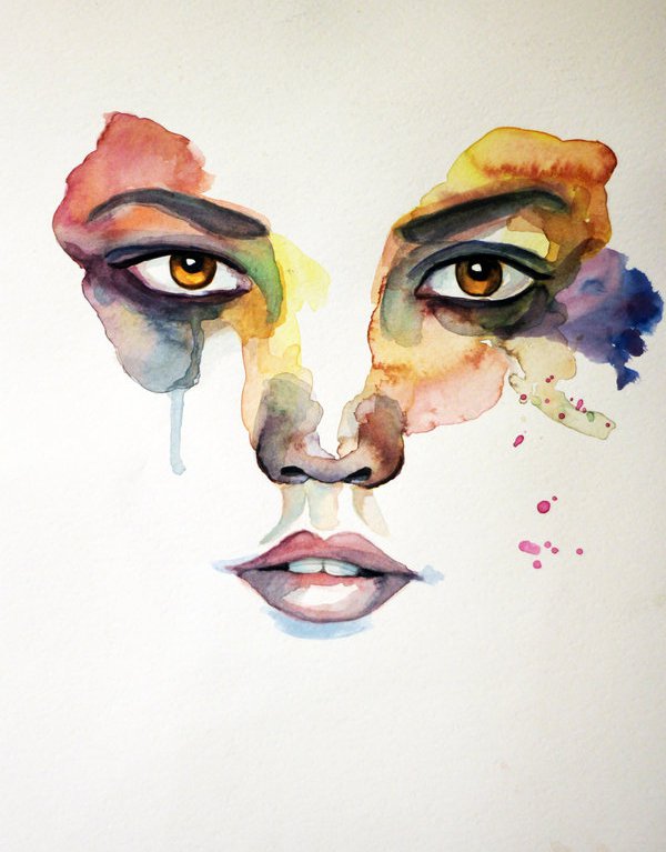 600x767 50 Mind Blowing Watercolor Paintings Art And Design - Watercolor Art Face