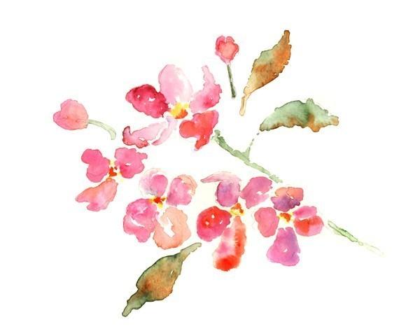 600x480 Flower Painting, Watercolor Art Print, Lighthearteddreamer - Watercolor Art Flowers