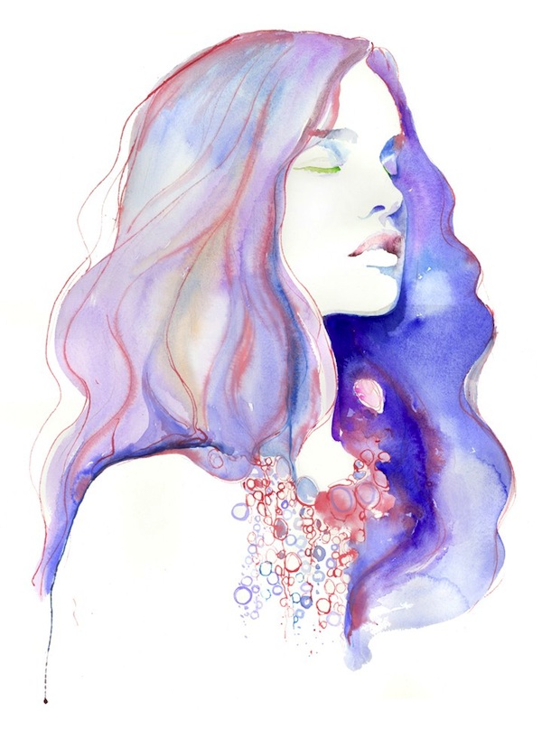 600x807 Watercolor Fashion Illustrations By Cate Parr - Watercolor Art Girl