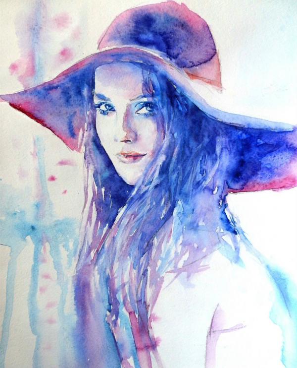 600x742 50 Mind Blowing Watercolor Paintings Art And Design - Watercolor Art Girl