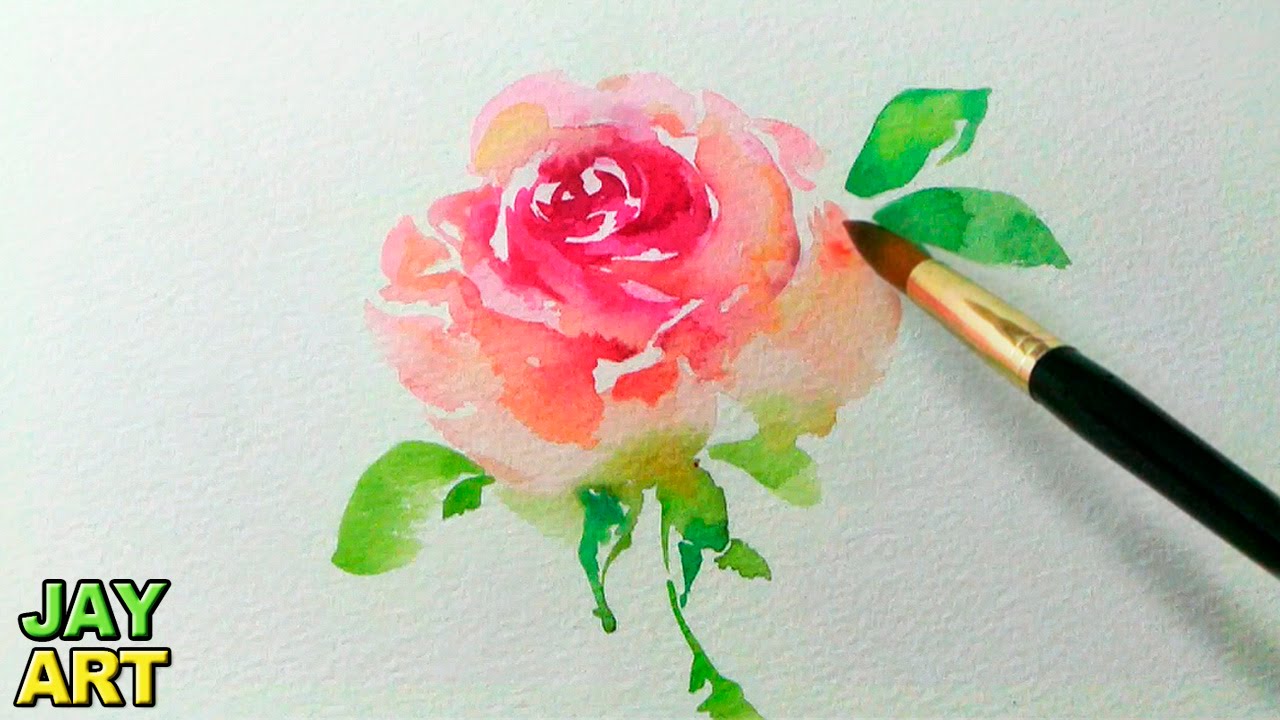 1280x720 How To Paint A Pink Rose In Watercolor - Watercolor Art Images