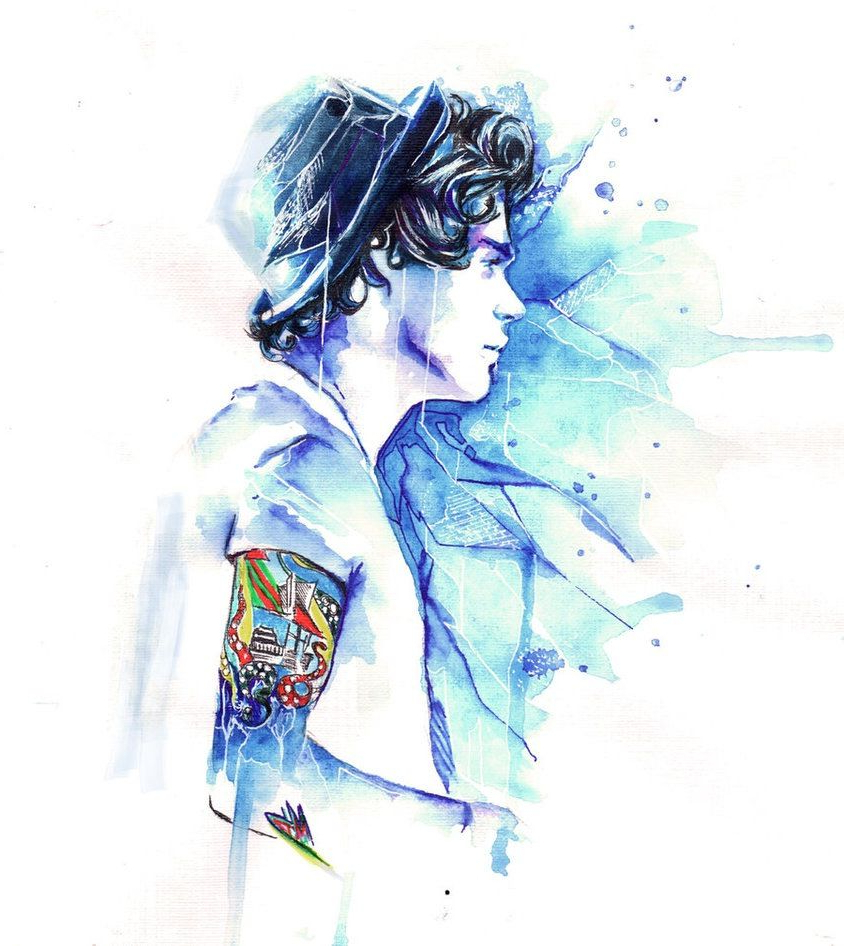 844x946 Styles Of Watercolor Painting Harry Styles Watercolor Painting - Watercolor Art Pinterest