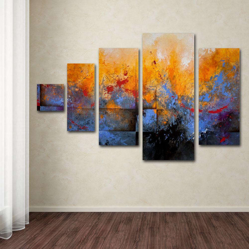 1000x1000 Trademark Fine Art My Sanctuary By Ch Studios 5 Panel Wall Art Set - Watercolor Art Set