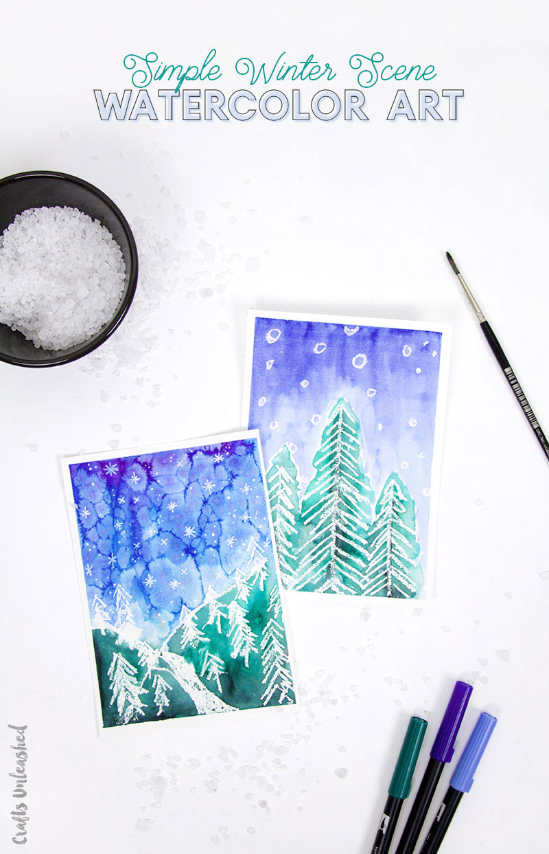 800x1243 Watercolor Tutorial Simple Winter Watercolor Art Consumer Crafts - Watercolor Art Simple