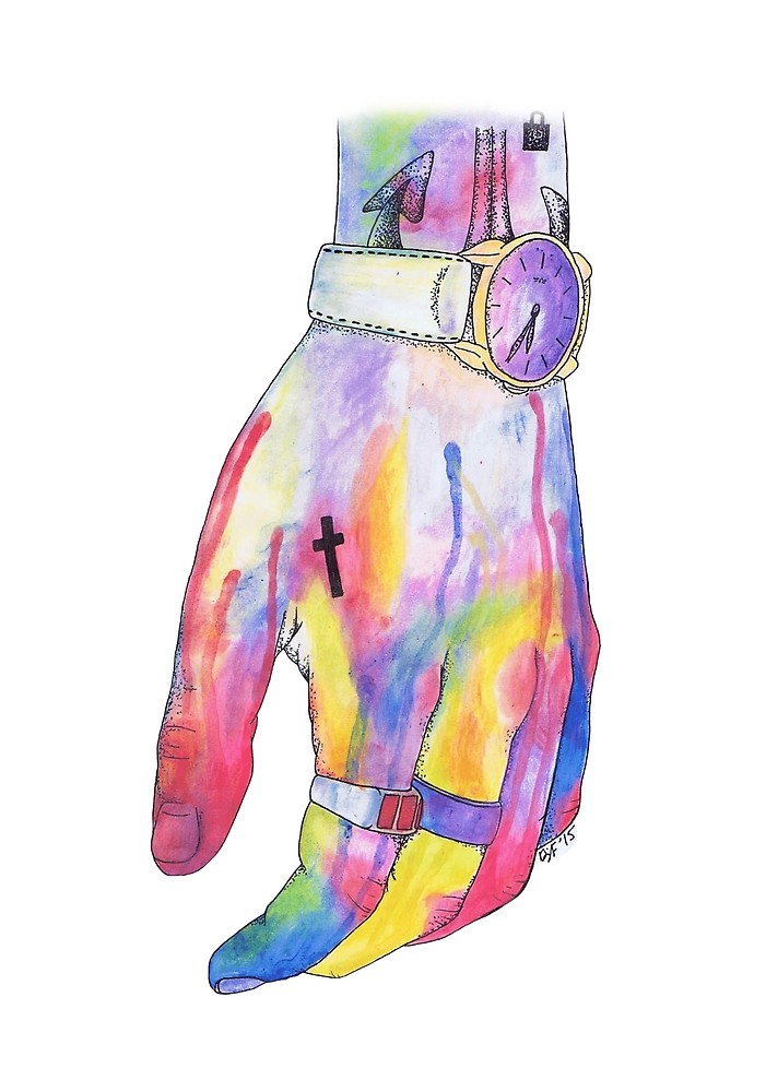 701x1000 Harry Styles Watercolor Hand By Nyodo Redbubble - Watercolor Art Styles