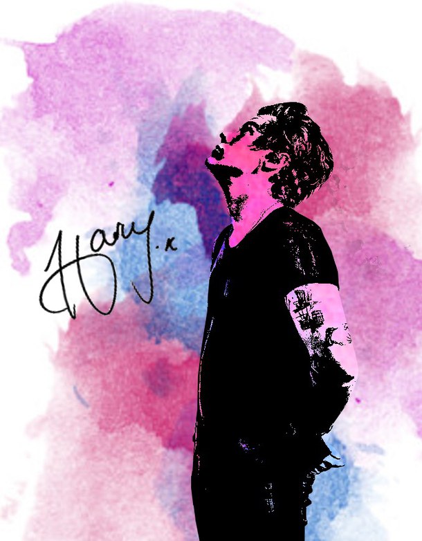 610x782 Fan Art, Watercolor, Harry Styles, Direction - Watercolor Art Styles