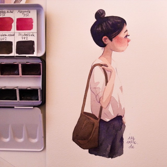 640x640 Drawing Illustration Art Cartoon Artist Comic Watercolor Sketch - Watercolor Artists On Instagram