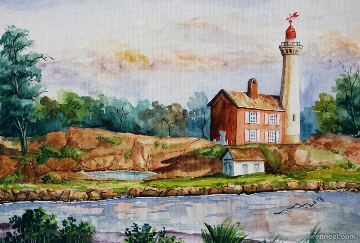 1200x810 Watercolor Paintings By Balakrishnan 4 - Watercolor Artwork