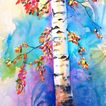354x354 Best Aspen Tree Art Products On Wanelo - Watercolor Aspen Trees