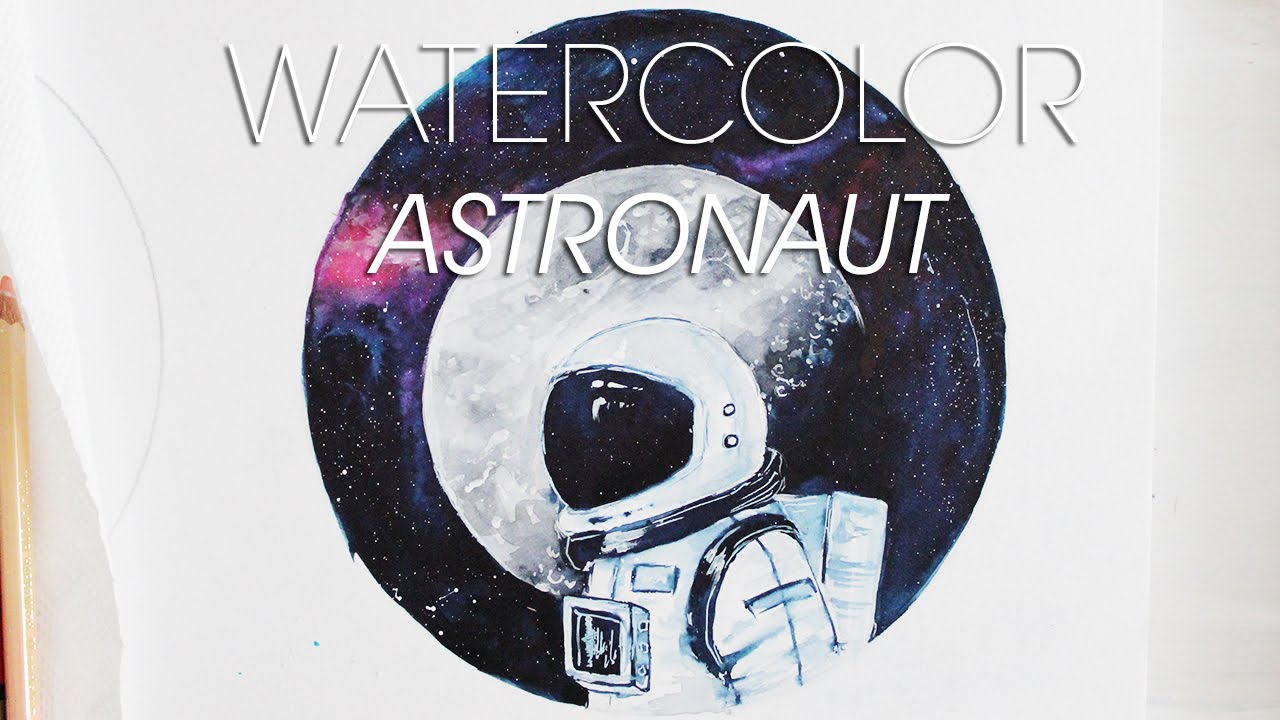 1280x720 Watercolor Astronaut - Watercolor Astronaut