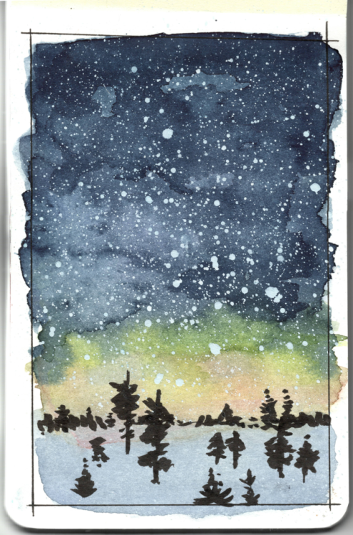 495x750 Aurora Borealis Watercolor Tumblr - Watercolor Aurora