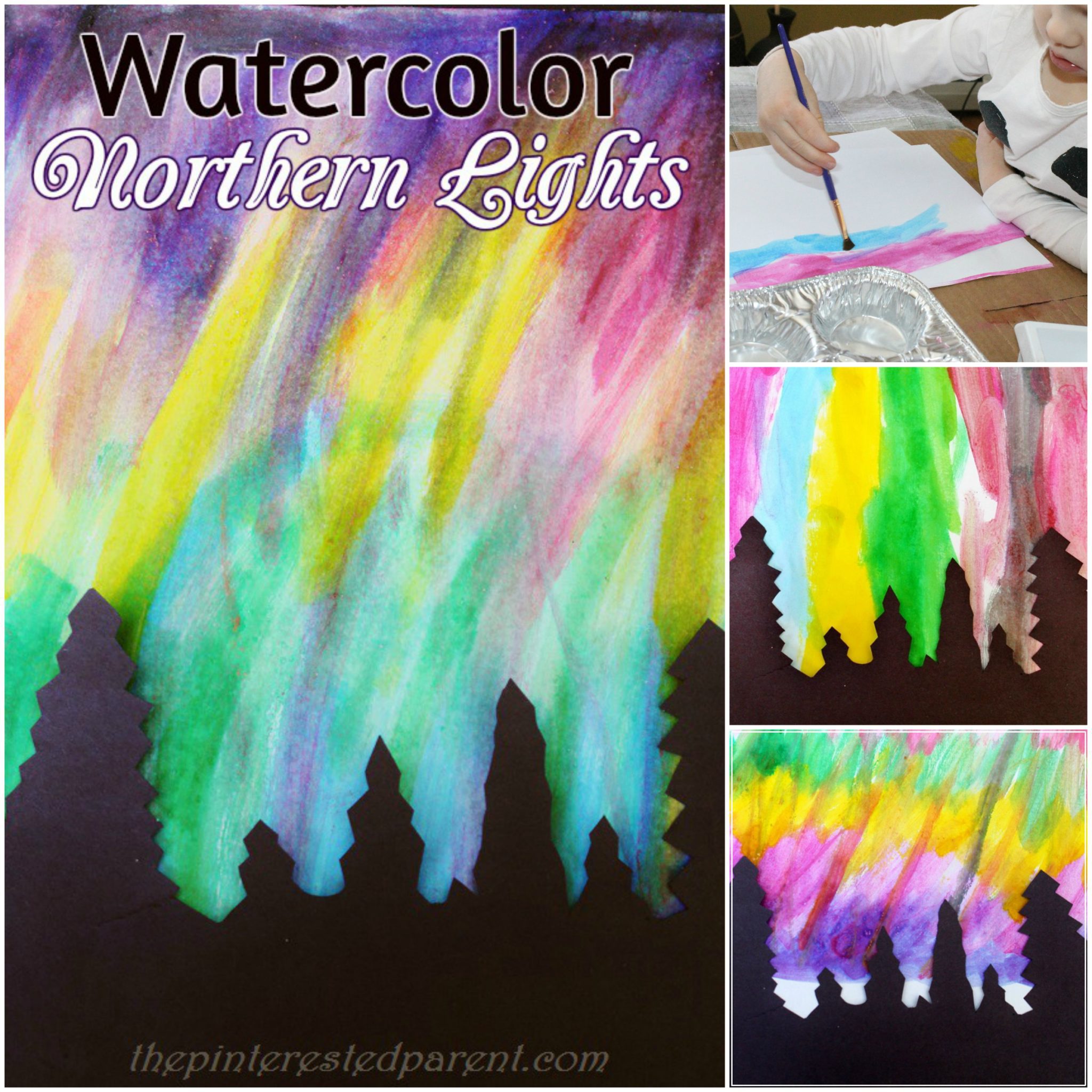 2048x2048 Northern Lights With Watercolors The Ed Parent - Watercolor Aurora Borealis