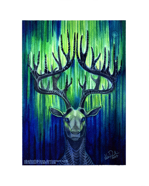 500x624 Aurora Borealis Watercolor Tumblr - Watercolor Aurora Borealis