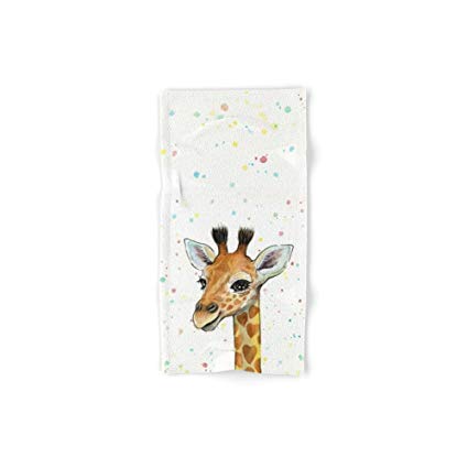 425x425 Society6 Giraffe Baby Animal With Hearts Watercolor - Watercolor Baby Animals