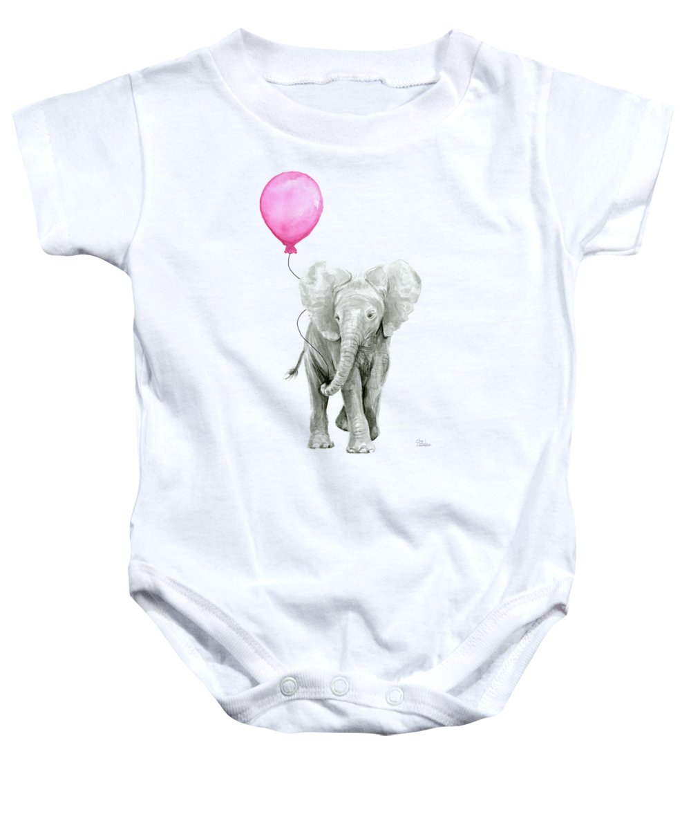 1000x1200 Baby Elephant Watercolor Onesie For Sale By Olga Shvartsur - Watercolor Baby Elephant
