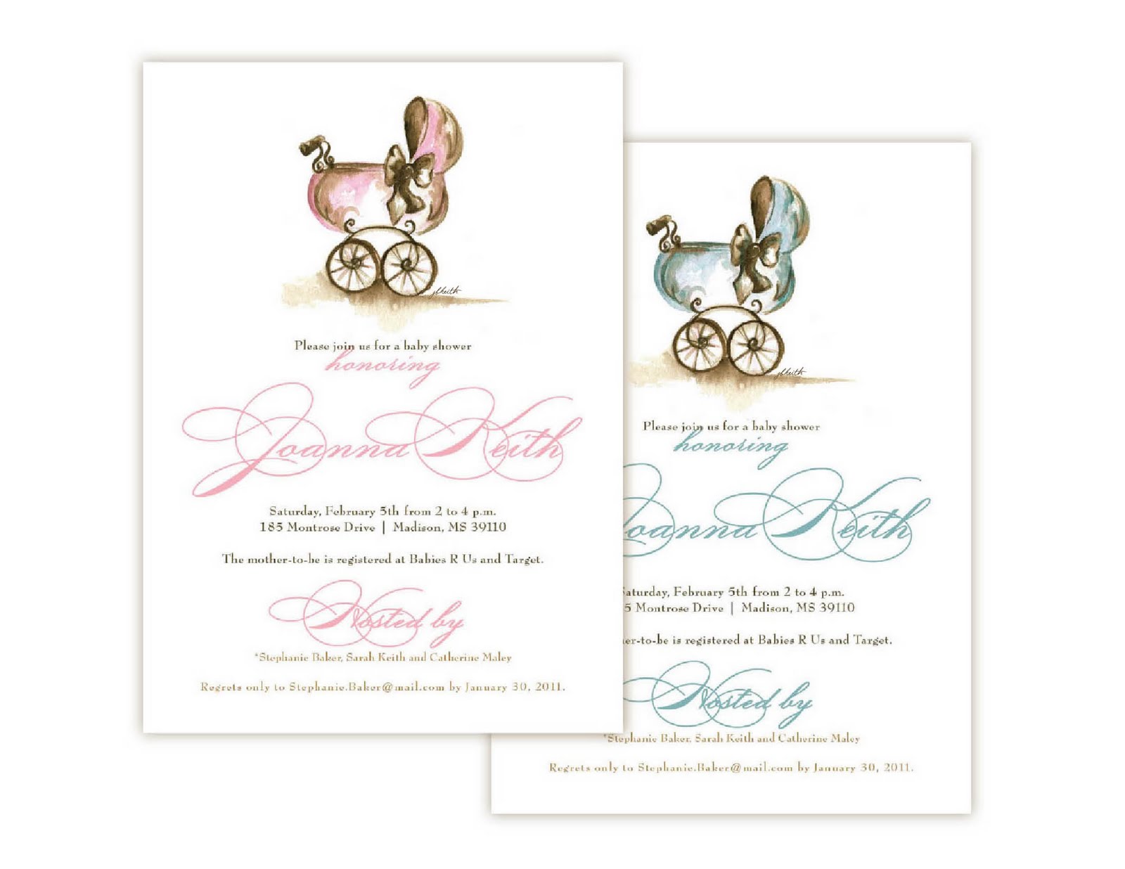 1600x1236 Unink Design Llc Watercolor Baby Shower Invites - Watercolor Baby Shower