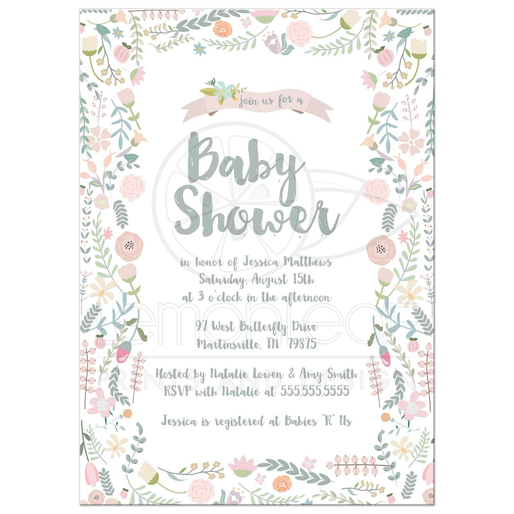 Watercolor Baby Shower at PaintingValley.com | Explore collection of ...