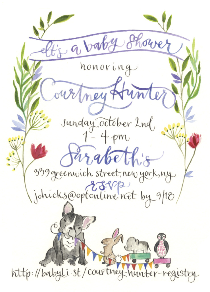 739x1024 Jill Vandall Baby Shower Invitation Watercolor - Watercolor Baby Shower Invitations