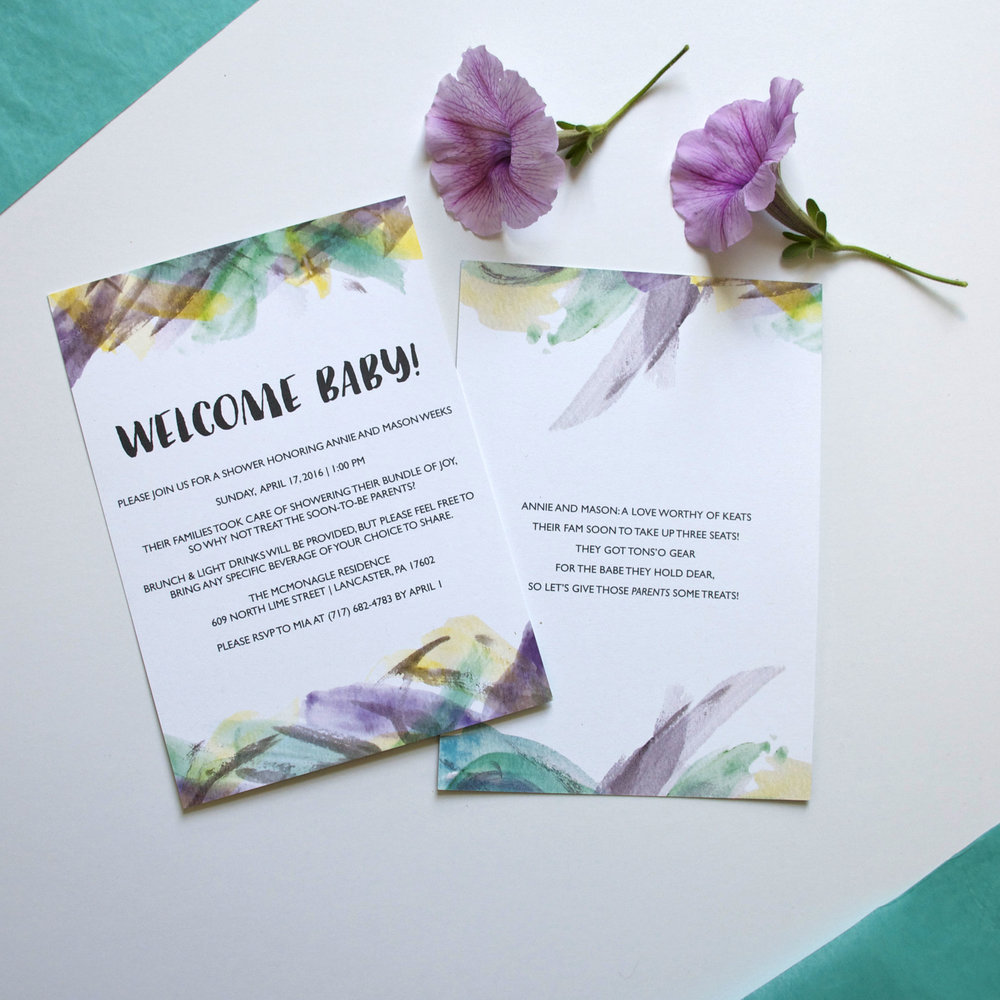 1000x1000 Watercolor Baby Shower Invitations Bon Graphic Design - Watercolor Baby Shower Invitations