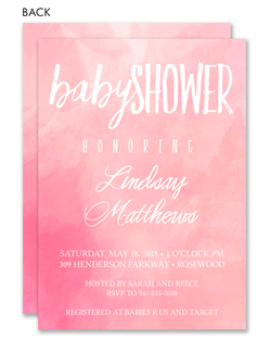 249x325 Baby Shower Invitations For Girl Baby Girl Shower Invites - Watercolor Baby Shower Invitations