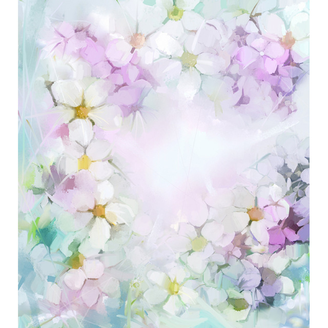 640x640 Watercolor Cherry Blossoms Backdrop Vinyl Cloth High Quality - Watercolor Backdrop