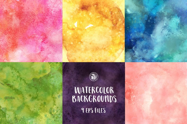 720x479 9 Free Watercolor Backgrounds By Thehungryjpeg - Watercolor Background