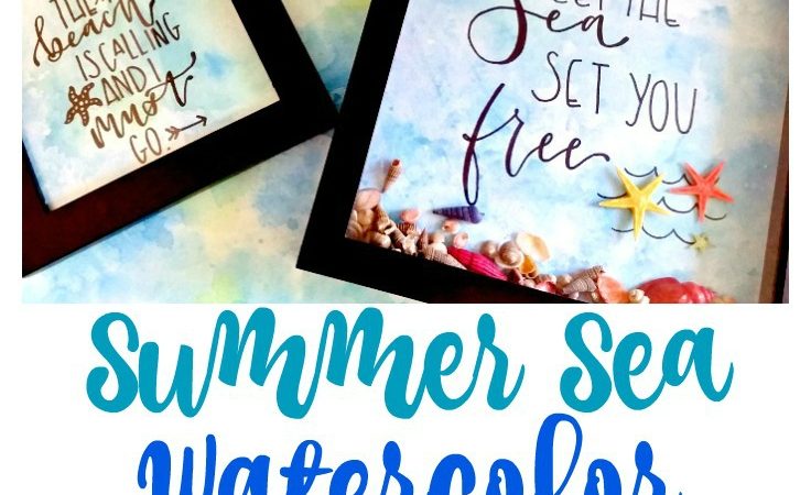 736x450 Summer Sea Watercolor Background Art - Watercolor Background For Calligraphy