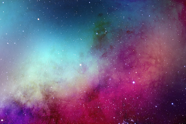 600x400 Pink And Cyan Space Watercolor Backgrounds Hd Picture Free Download - Watercolor Background Hd