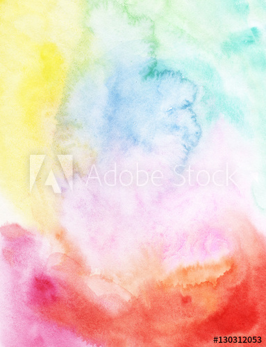 383x500 Rainbow Color Watercolor Background Paper. Kid Friendly. - Watercolor Background Paper