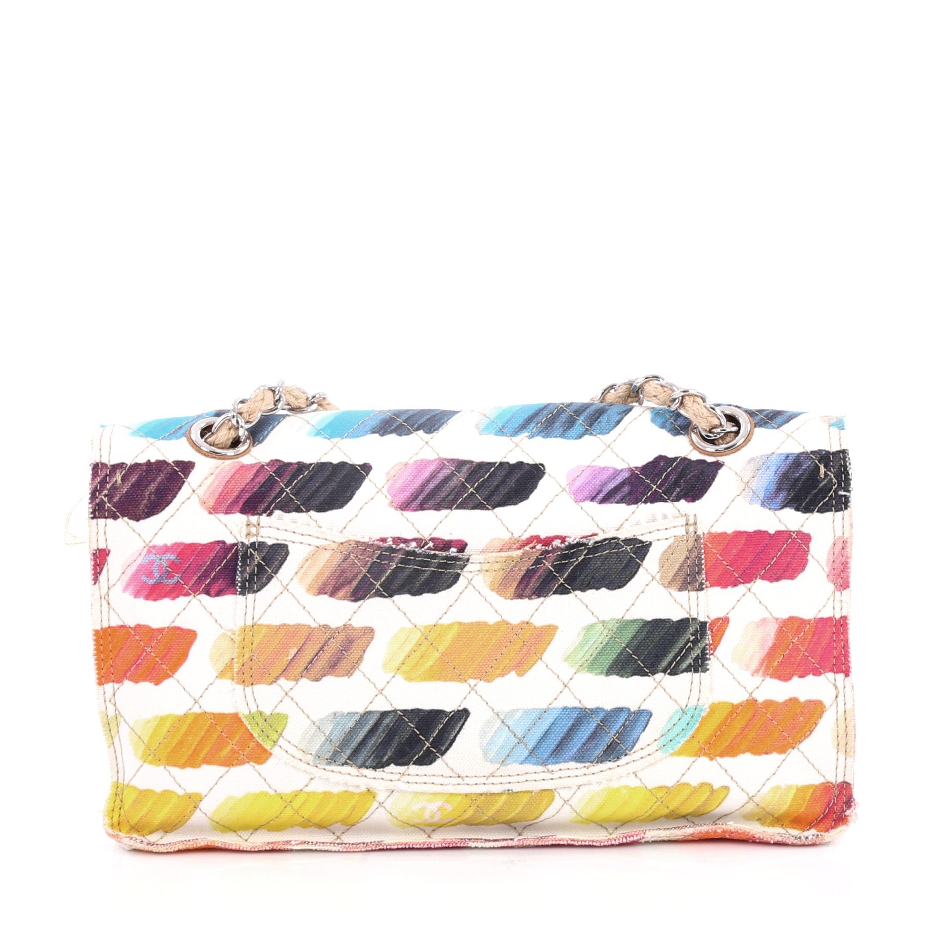 1877x1879 Chanel Watercolor Colorama Flap Bag Quilted Canvas Medium - Watercolor Bag