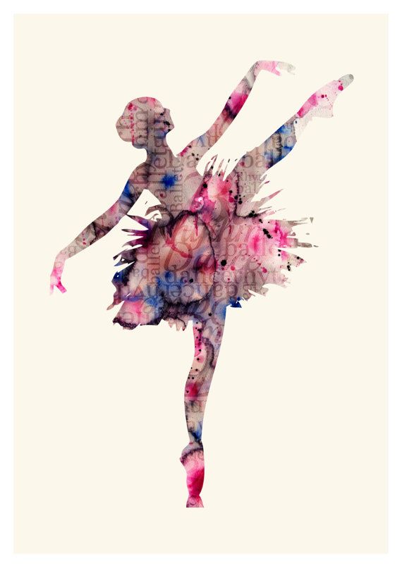 570x806 Ballet Art Print - Watercolor Ballet