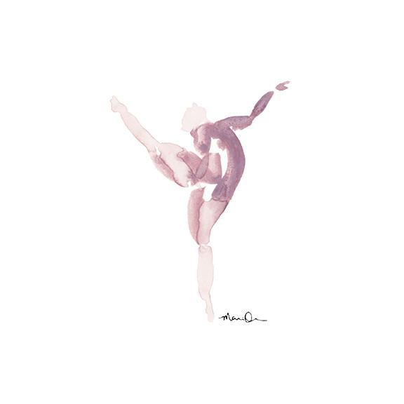 576x576 Ballerina Dancer Watercolor Ballet Art Print Mari Orr - Watercolor Ballet
