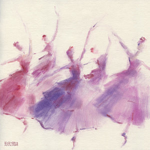 300x300 Ballet Dancer Paintings Fine Art America - Watercolor Ballet Skirt