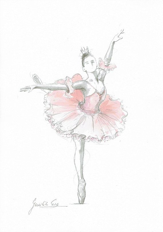 570x808 Set Of 4 Prints, Ballerina Art, Pink Ballerina, Watercolor Ballet - Watercolor Ballet Skirt