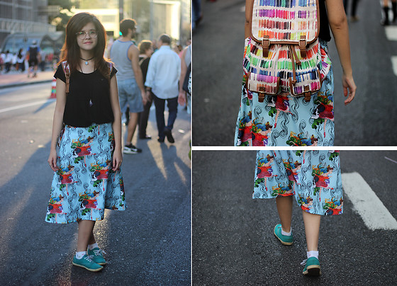 560x404 Ana Blue - Watercolor Ballet Skirt