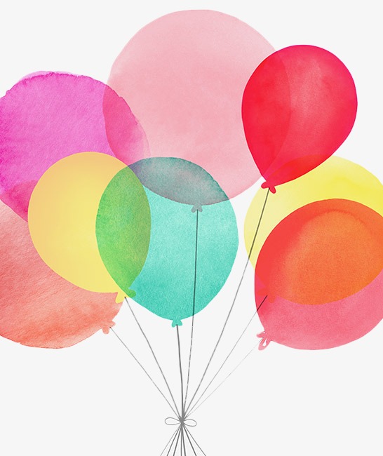 546x650 Hand Painted Watercolor Balloon, Watercolor Clipart, Balloon - Watercolor Balloons