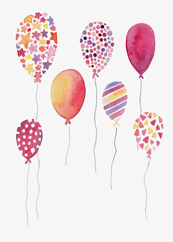 572x800 Watercolor Balloons, Watercolor Clipart, Hand Painted, Balloon Png - Watercolor Balloons