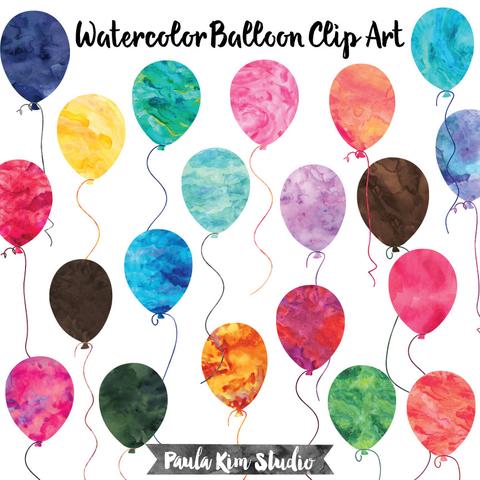 480x480 Watercolor Balloons Paula Kim Studio - Watercolor Balloons