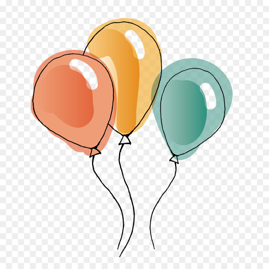 900x900 Balloon Watercolor Painting Clip Art - Watercolor Balloons