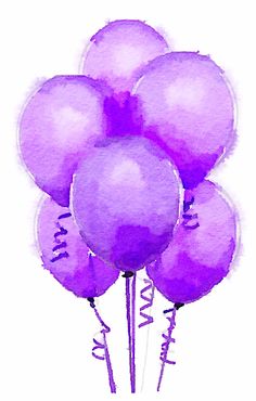 236x370 Watercolor Clipart Balloons Hand Drawn Balloons By Uphillrunning - Watercolor Balloons